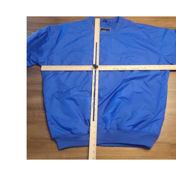 VTG Holloway Windbreaker Pullover Jacket Men’s L Blue V-Neck 90s GUC - Picture 7 of 11